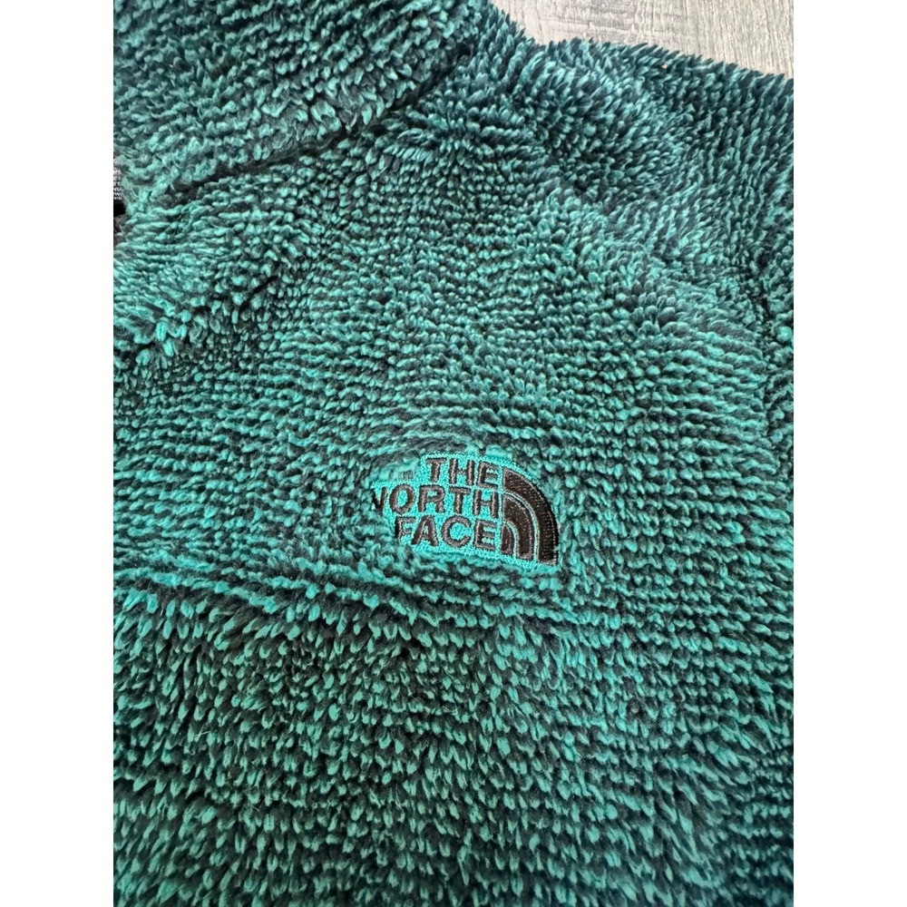 The North Face Osito Fleece Jacket Womens Large Emerald Green Full Zip Sherpa - Picture 2 of 9